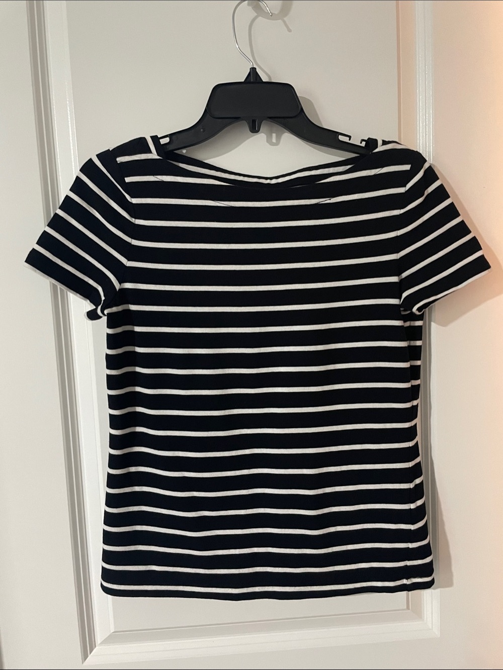 kate spade Black and White Striped Short Sleeve Tee